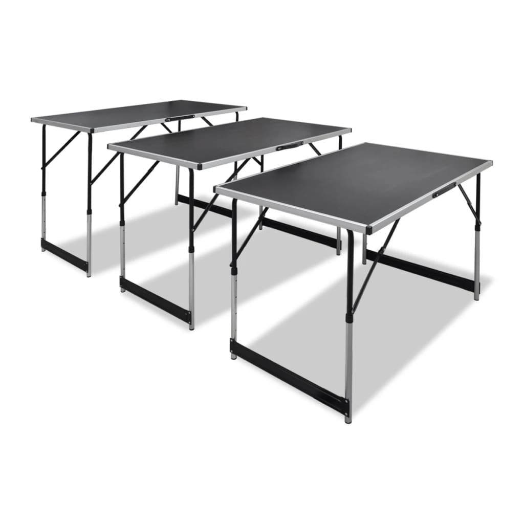 Pasting Table 3 pcs Foldable Height Adjustable