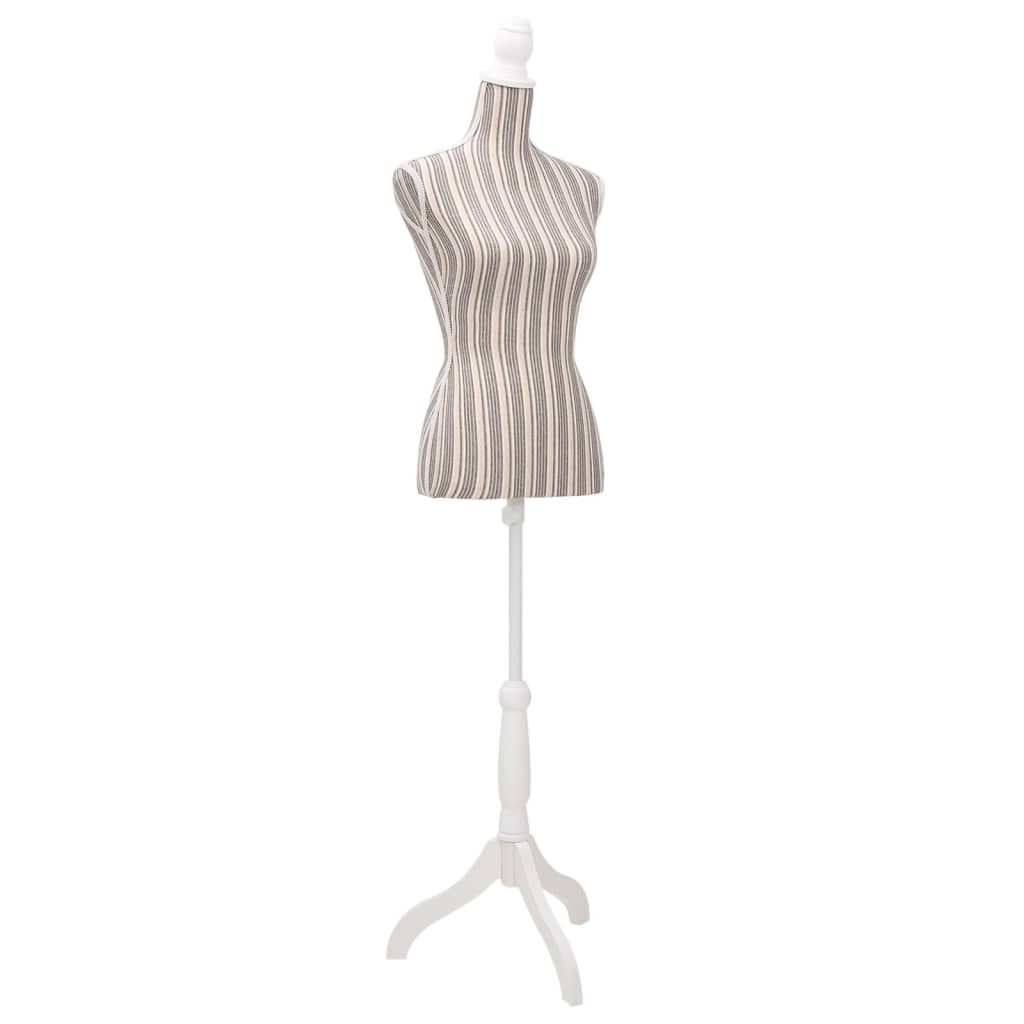 Damenbüste Schneiderpuppe Büste Torso Mannequin Leinen mit Streifen kaufen