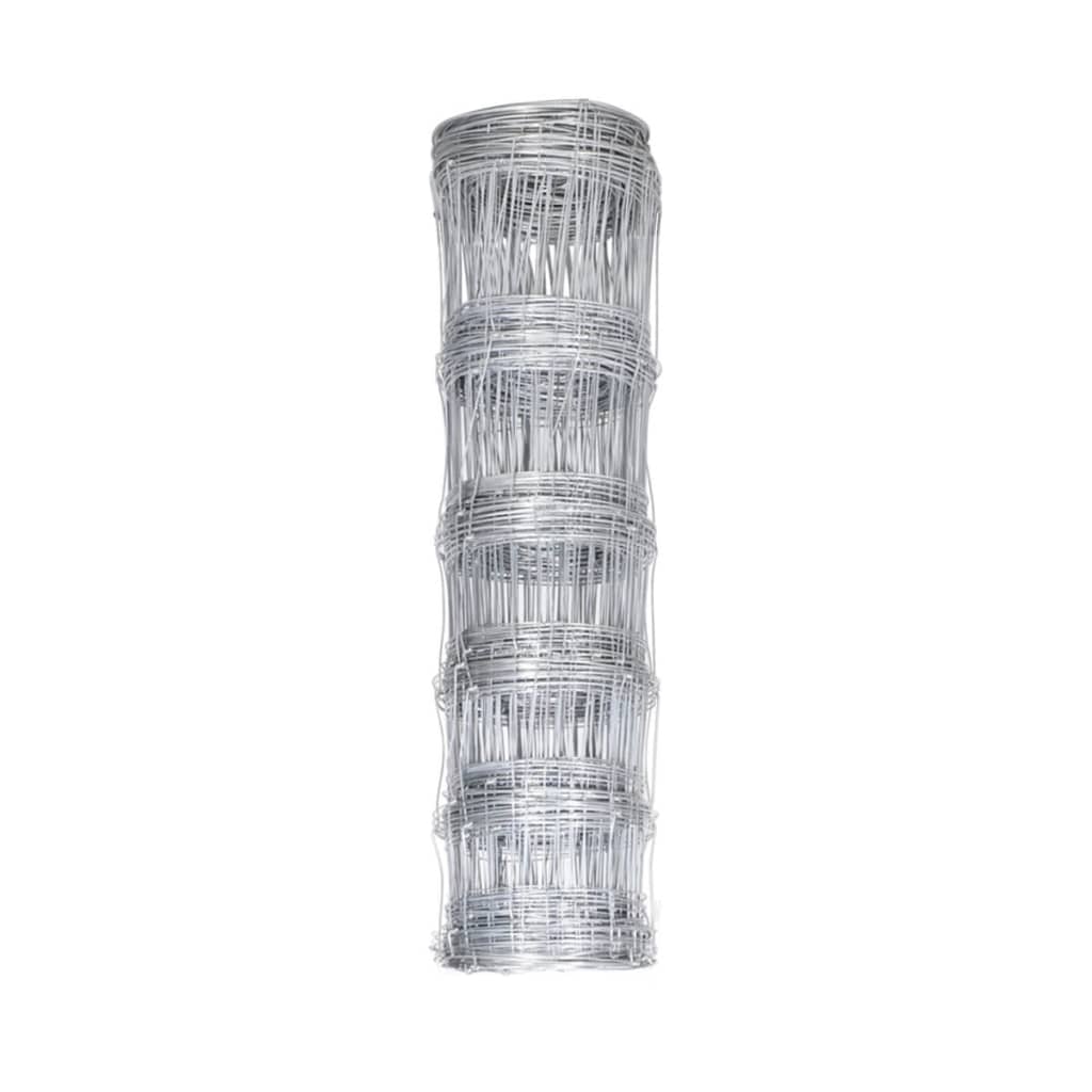 vidaXL Hek 50 m 80 cm gegalvaniseerd staal afbeelding