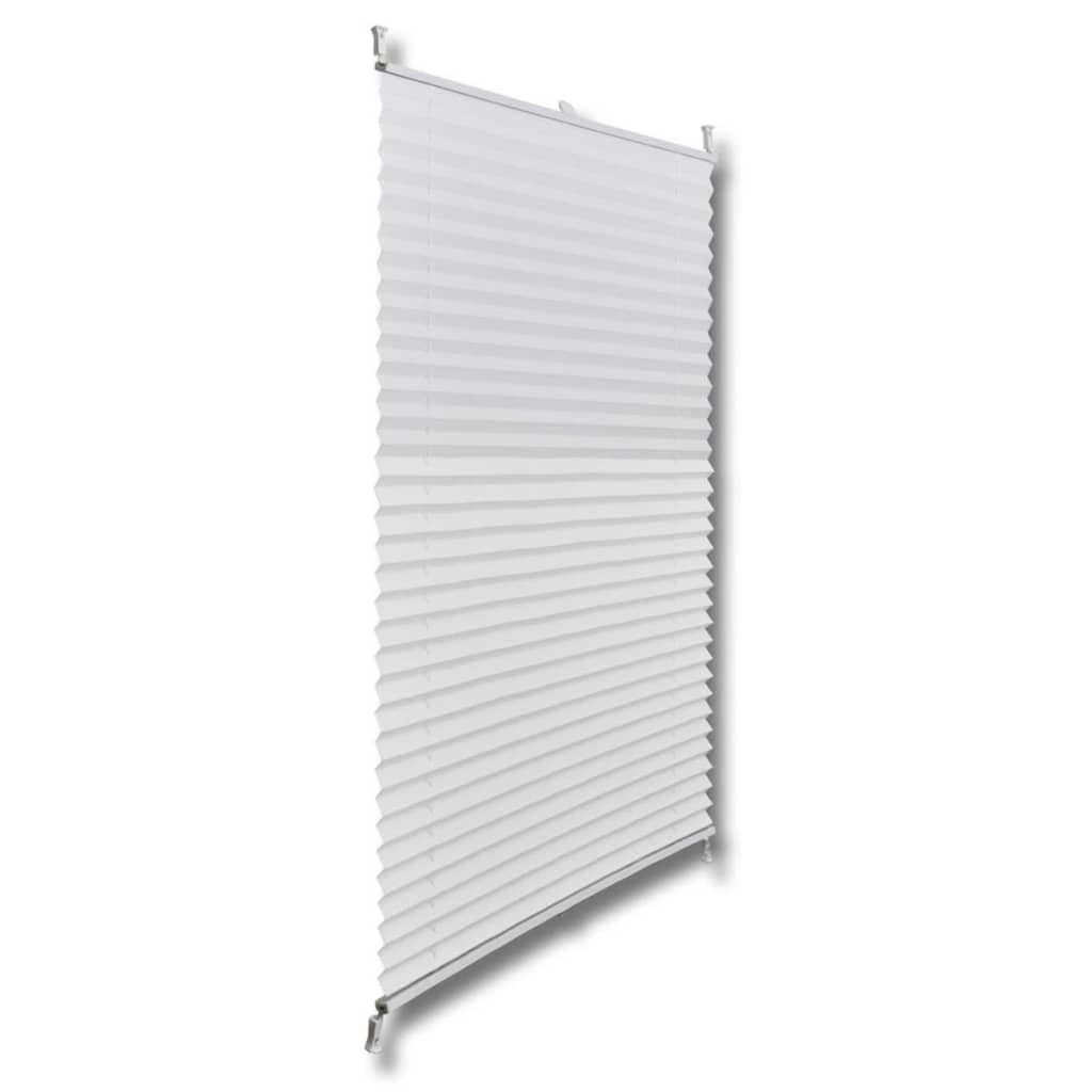 Plisse Blind 40x125cm White Pleated Blind