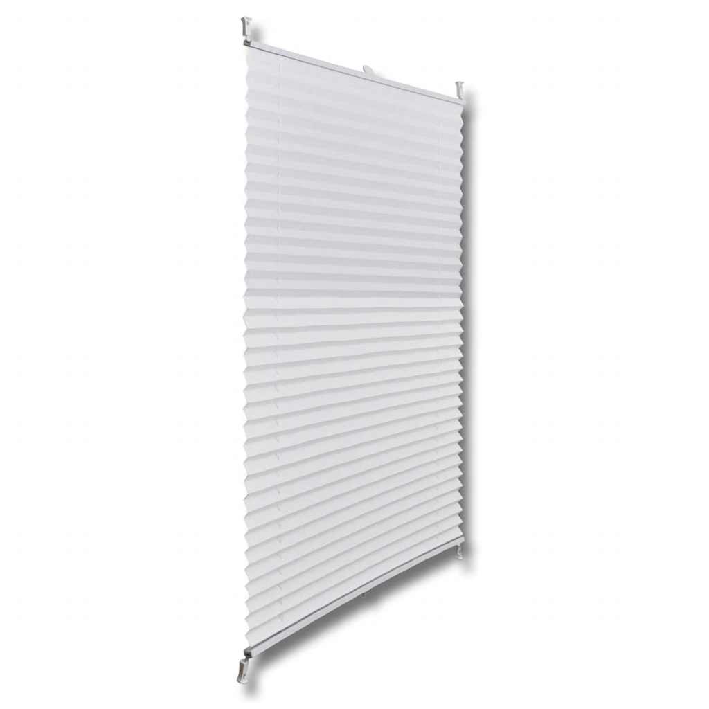 vidaXL Plisse Roló 100 x 125 cm Fehér Redős Roló