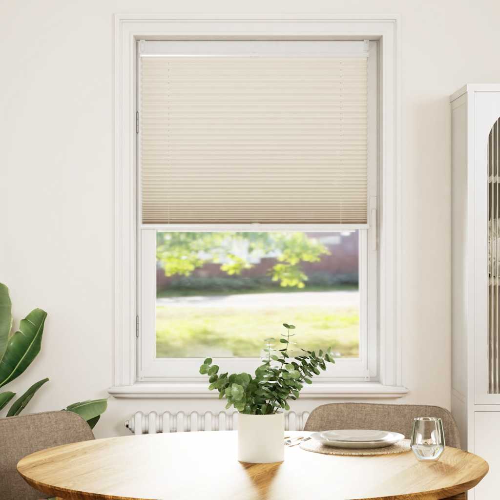 vidaXL Plissegardiner 80 x 150 cm Krem