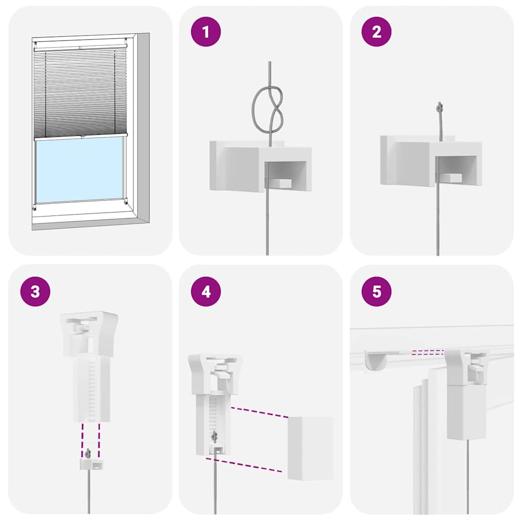 Tenda Plissè 90x100cm Crema VidaXL 16 width=274