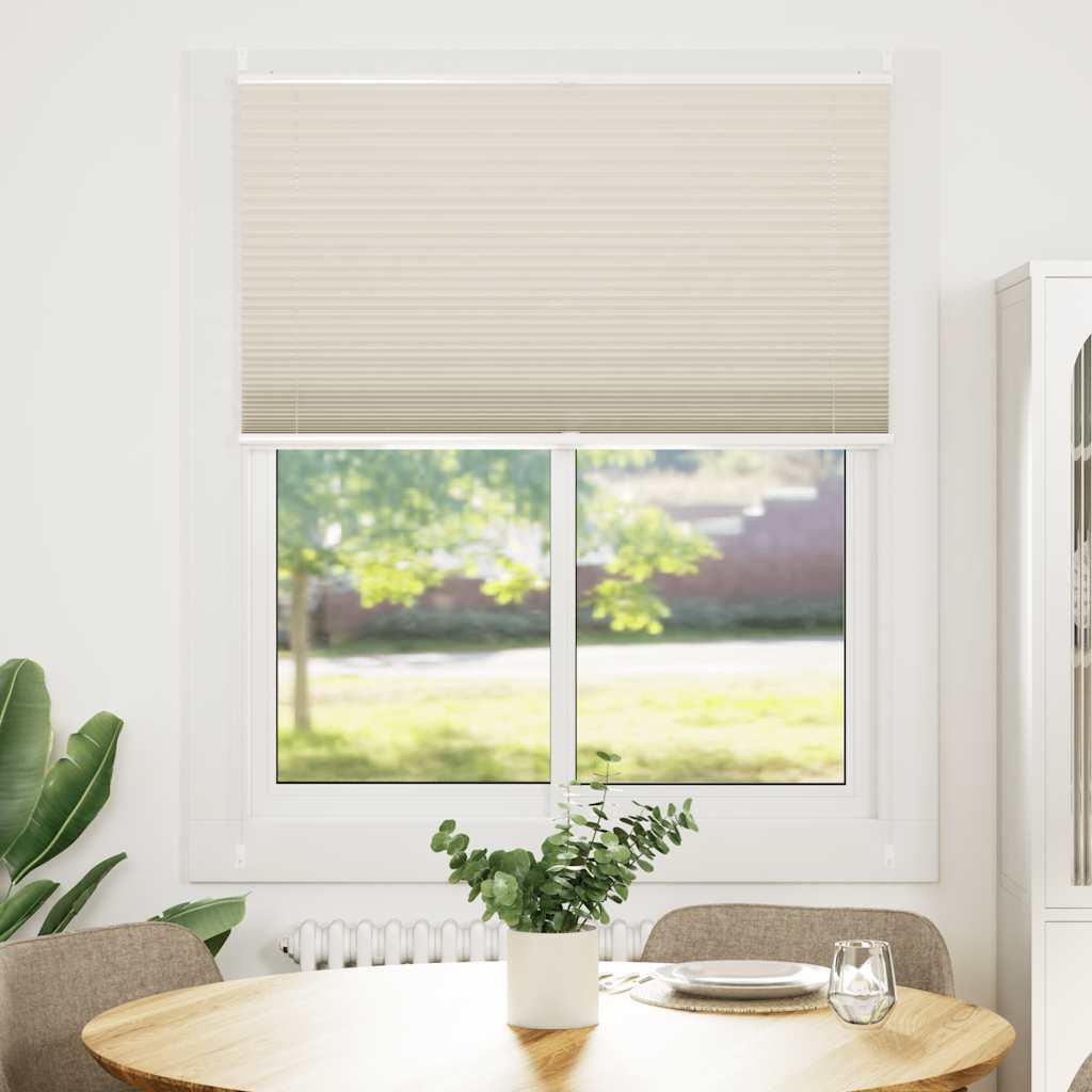 vidaXL Plissee Faltrollo Rollo Plisseerollo 100x150cm Creme