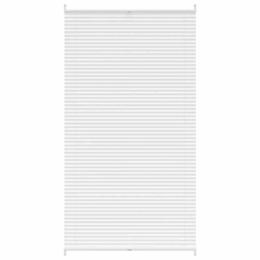 vidaXL Plisovaná roleta 110 x 200 cm, biela, skladaná