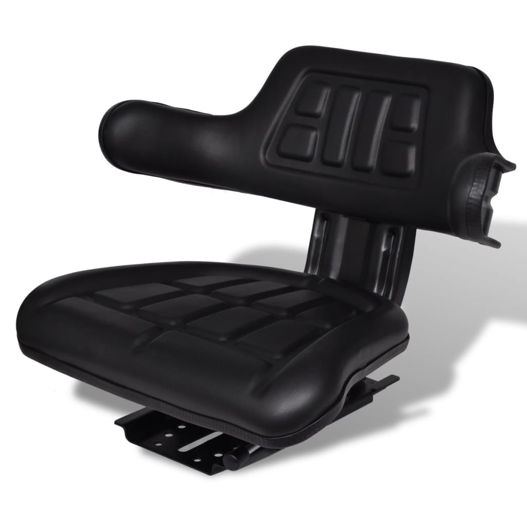 Tractor Seat with Backrest Black - MK Discount