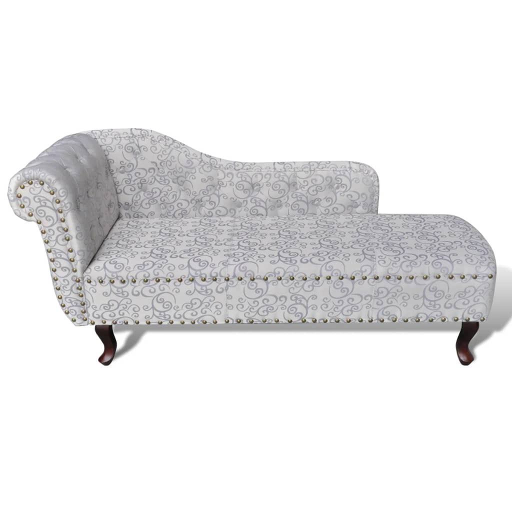 

vidaXL Chaise longue stof wit