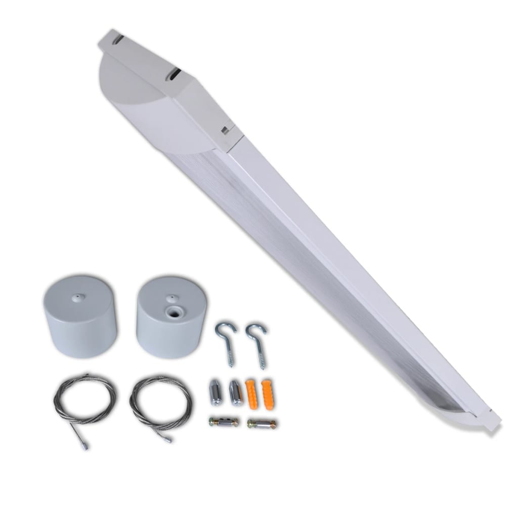 

vidaXL TL-lamp Armatuur 2 TL-lampen 18W T8 vochtbestendig + kap, hangkoord