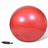 Bola de equilíbrio para fitness e exercício + bomba, 65 cm, vermelha