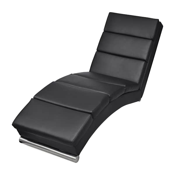 vidaXL kanapee, must, kunstnahk