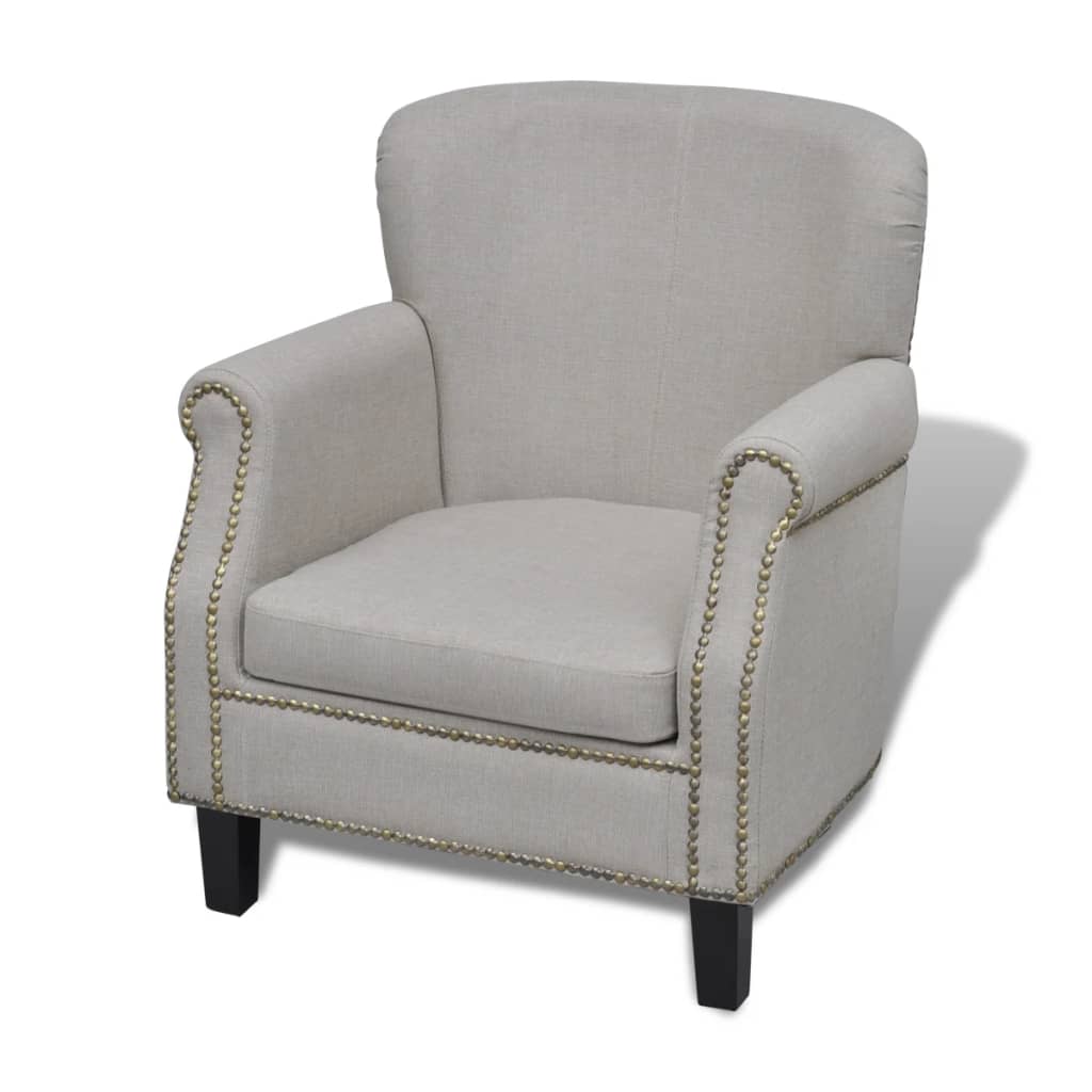 vidaXL Armchair Grey Fabric