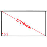 Manual Projection Screen 63x34.4 in. Matt White 16:9 Wall Ceiling Mount