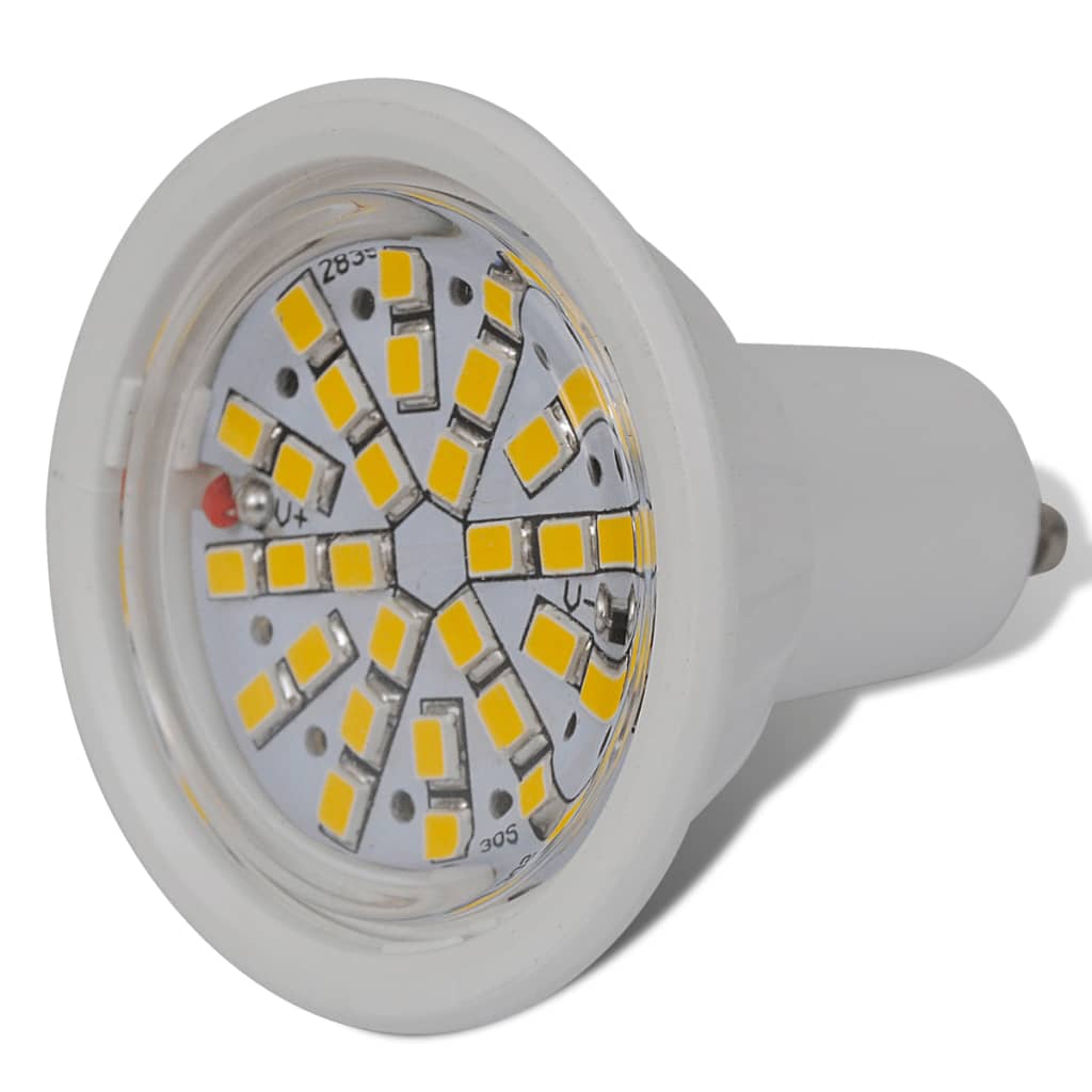 Set 10 becuri LED reflectoare Alb 3W GU10 Lumină alb cald