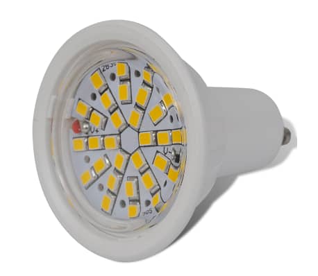 Set 10 becuri LED reflectoare Alb 3W GU10 Lumină alb cald