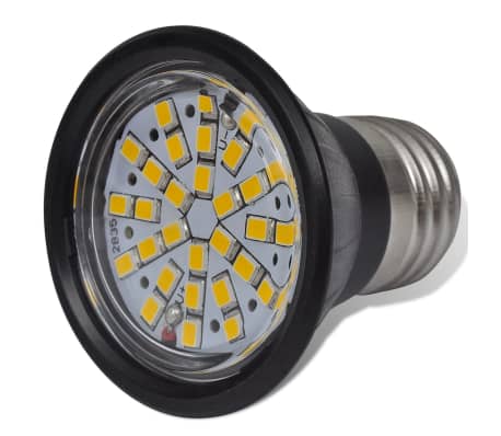 LED spots zwart 3W E27 warm wit (10 stuks)