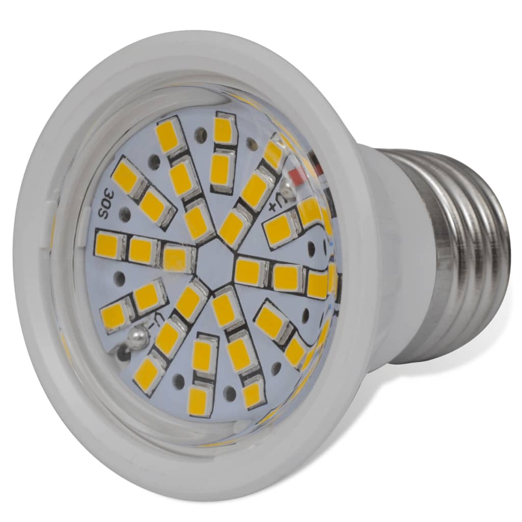 10x Spotlight Set LED Spot 3W E27 Warmweiß Leuchtmittel SMD Lampe Weiß