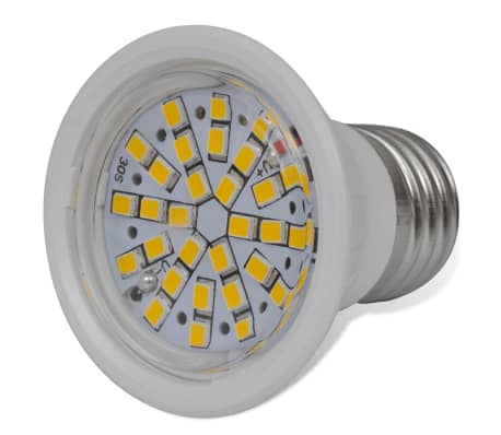 10 LED lempučių rinkinys, baltos, 3W, E27, šiltai balta šviesa