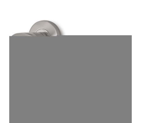 Дръжка за врата с обикновена розетка, полирана неръждаема стомана