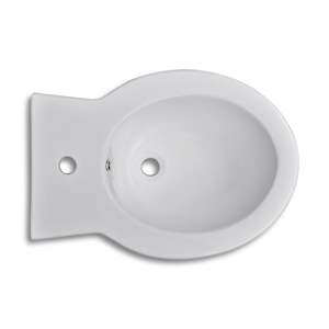 Kulatý bidet volně stojící, bílý, vysoce kvalitní keramika - obrázek 4