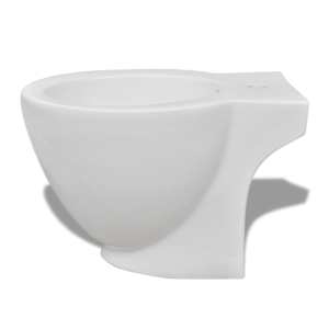 Kulatý bidet volně stojící, bílý, vysoce kvalitní keramika - obrázek 6