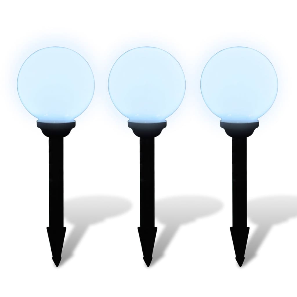 

vidaXL Buitenverlichting op zonne-energie (balvormig) LED 20 cm (3 st)