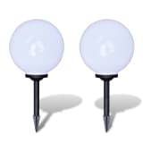 Zewnętrzne lampy solarne LED w kształcie kuli, 30 cm, 2 szt.