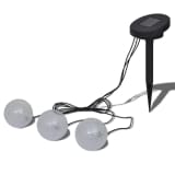 Plavajoče okrogle solarne LED luči 3 kosi za ribik / bazen