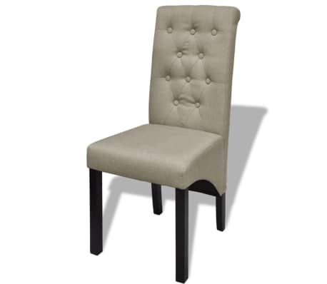 vidaXL Blagovaonske stolice od tkanine 4 kom bež