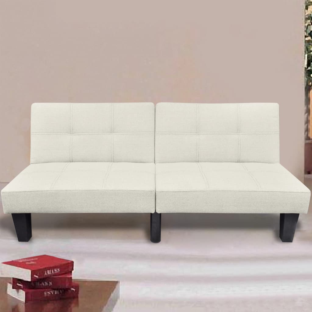 vidaXL Schlafsofa Verstellbar Beige