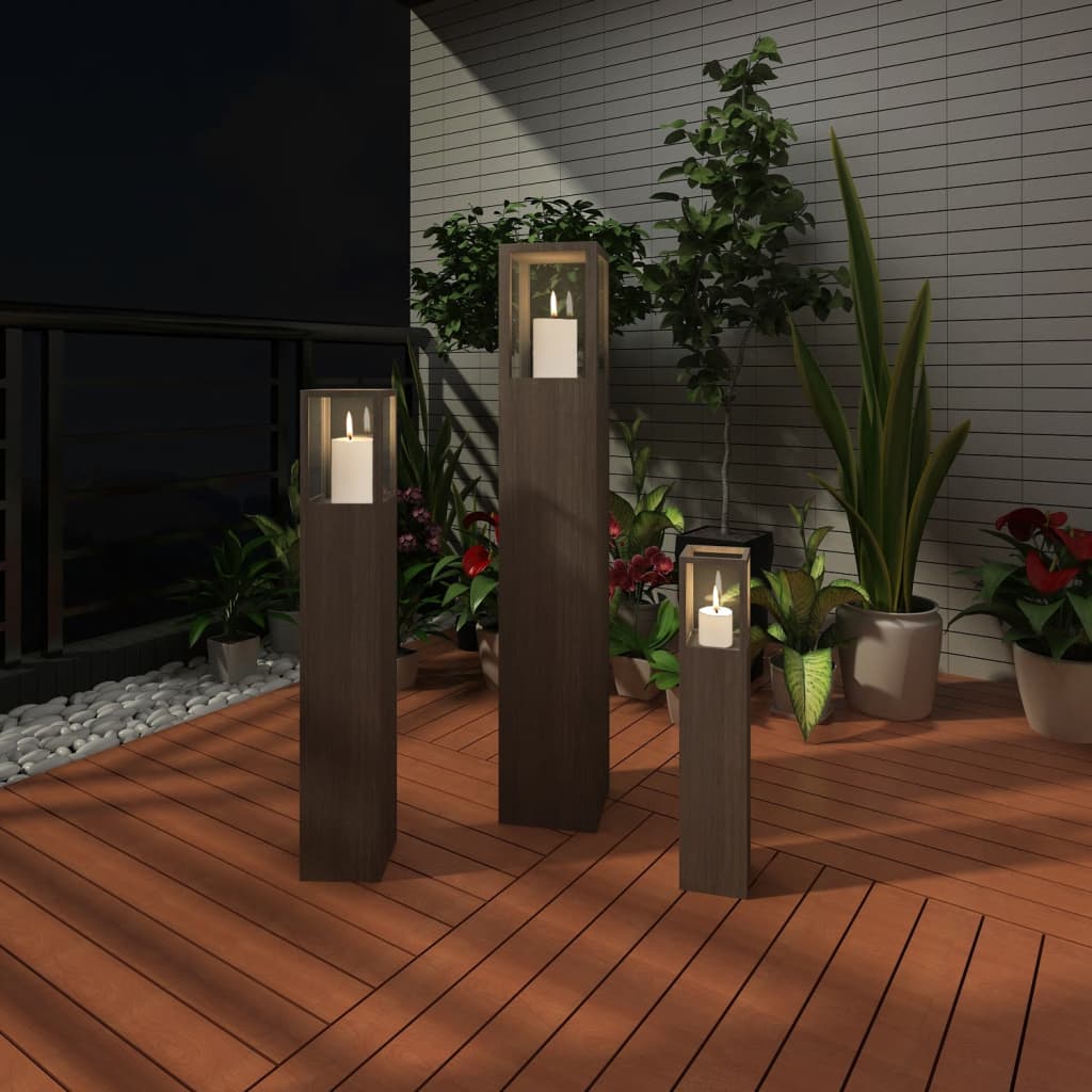 

vidaXL Kandelaar hout (3 stuks)