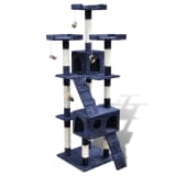 Cat Tree Cat Scratching Post 170 cm 2 Condos Dark Blue