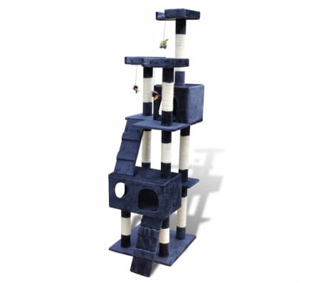 Cat Tree Cat Scratching Post 170 cm 2 Condos Dark Blue