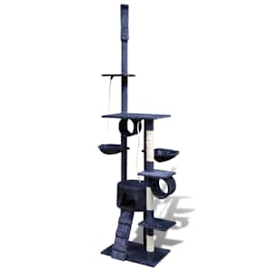 Draskyklė Katėms 220 - 240 cm su 1 Nameliu, Tamsiai Mėlyna