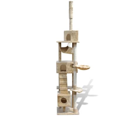 vidaXL Tiragraffi ad Albero a per Gatti 220-240 cm 3 Posti Beige