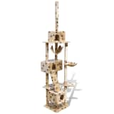 Cat Tree Cat Scratching Post 3 Condos Beige with Pawprints