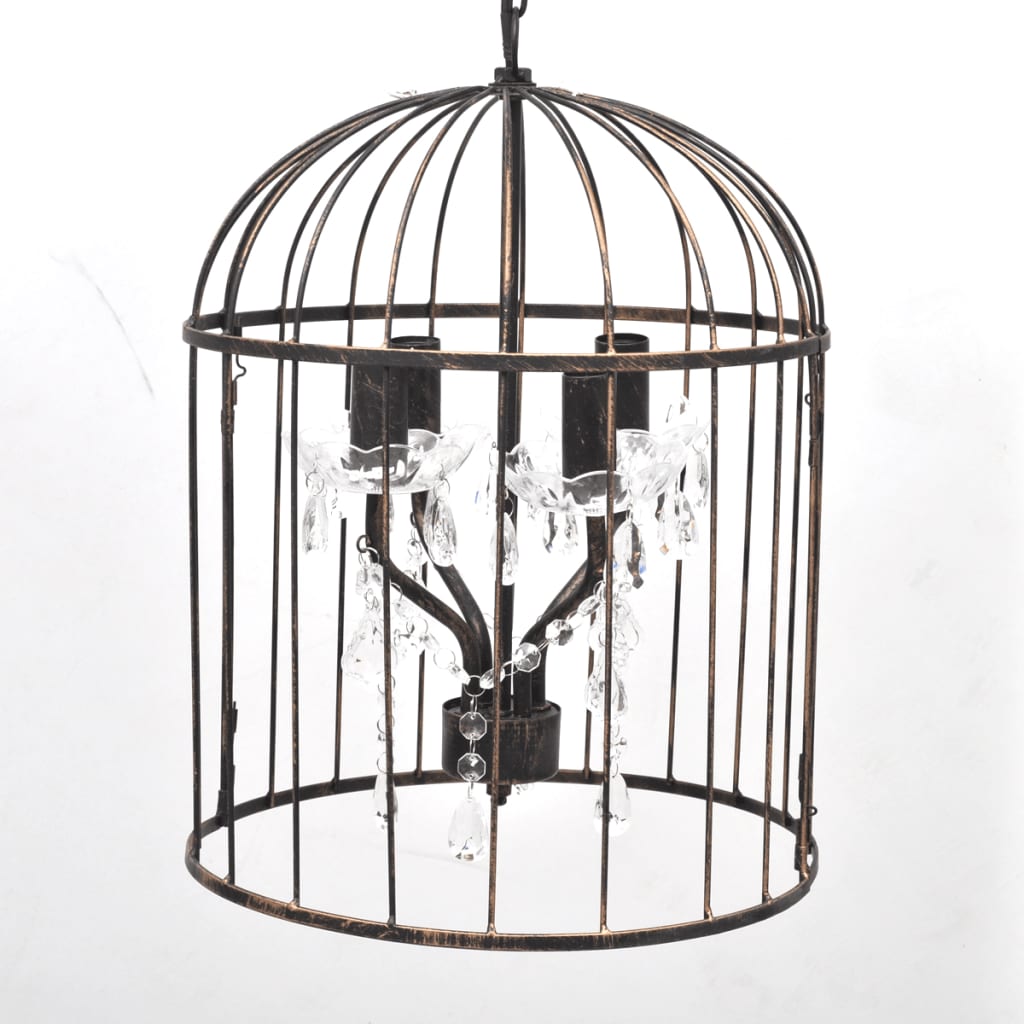 Lampe suspendue en forme de cage