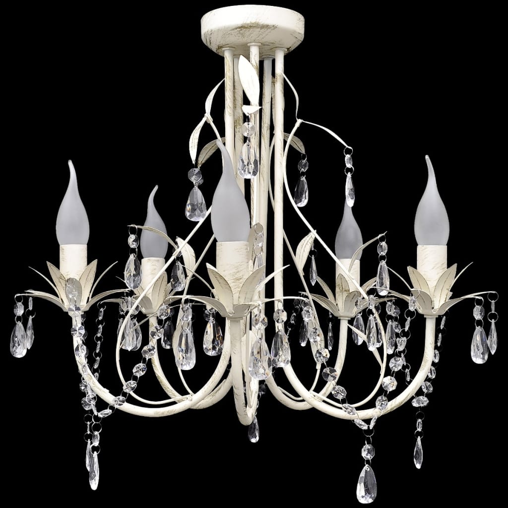 Lustre suspendu en cristal 5 douilles d'ampoule