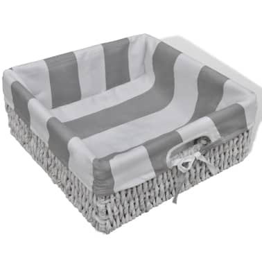 White Storage Entryway Bench With Cushion Top 4 Basket Vidaxl