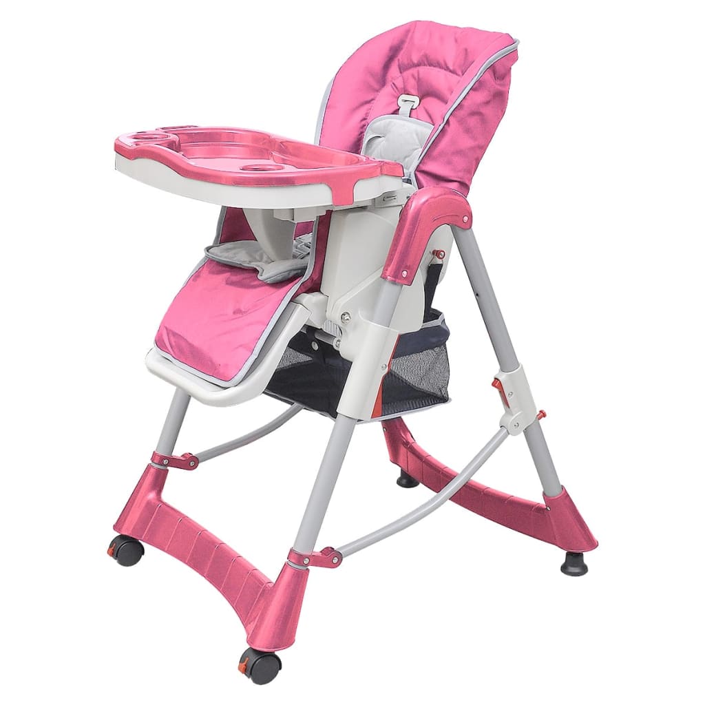 Petrashop  Dětská vysoká židle výškově nastavitelná Deluxe, růžová