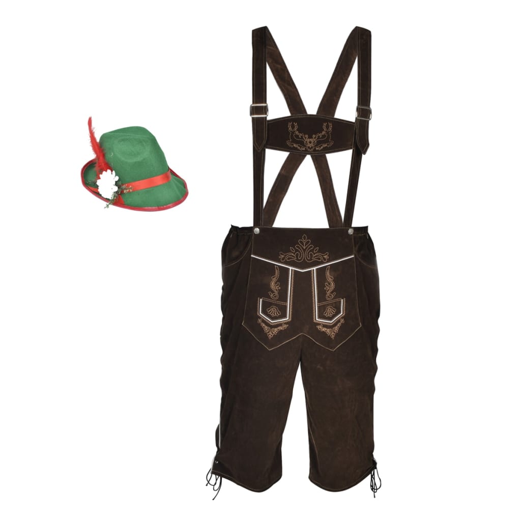 

vidaXL Lederhosen met hoed voor Oktoberfest maat XL