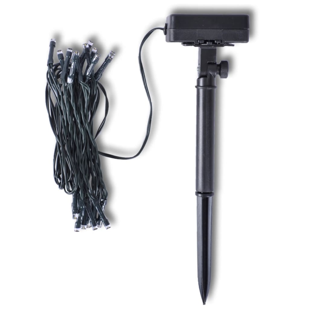 Guirlande lumineuse solaire à LED 24 lumières 3,8 m 2 pcs