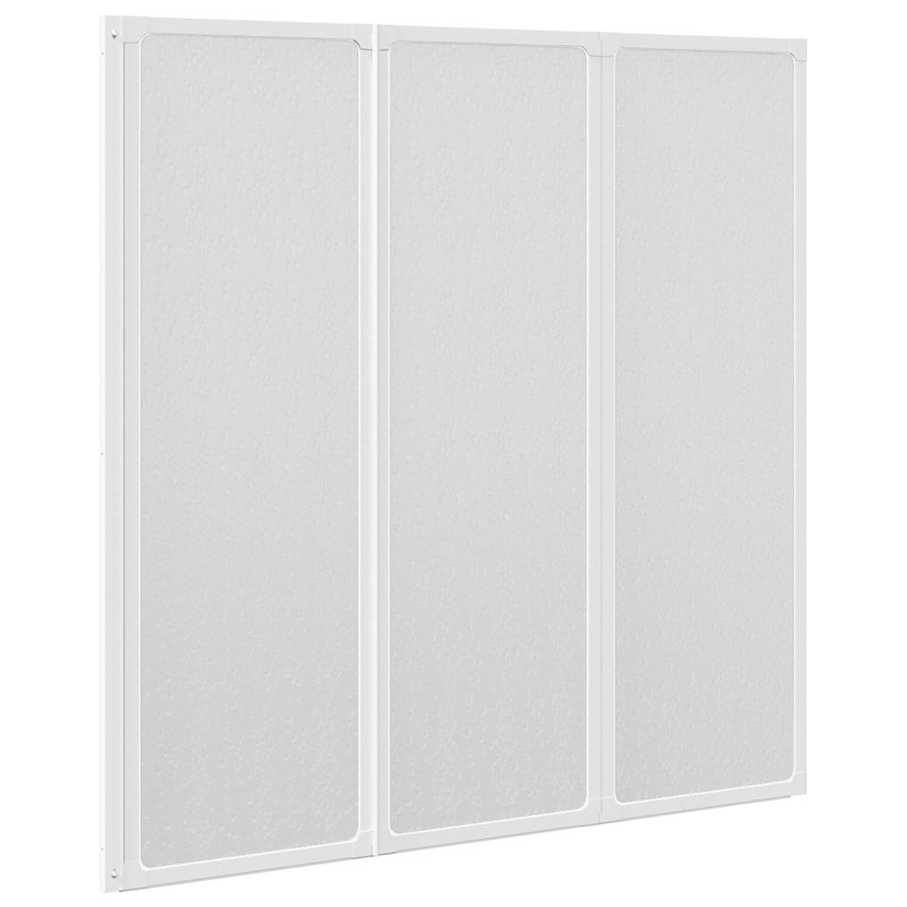 vidaXL Sprchová a vanová zástěna 117 x 120 cm 3 panely skládací