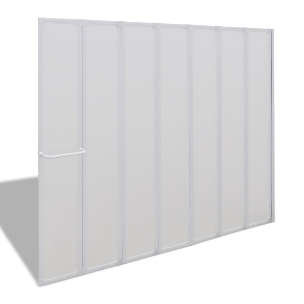 vidaXL Paravan cadă de duș 140x168 cm, 7 panouri pliabil cu suport prosoape