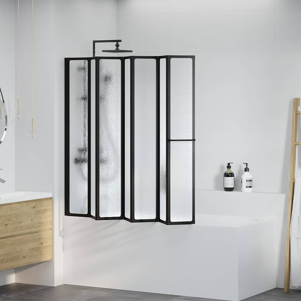 vidaXL Zuhanyzó kádparaván 140 x 168 cm 7 panelek behajtható törülközőtartó