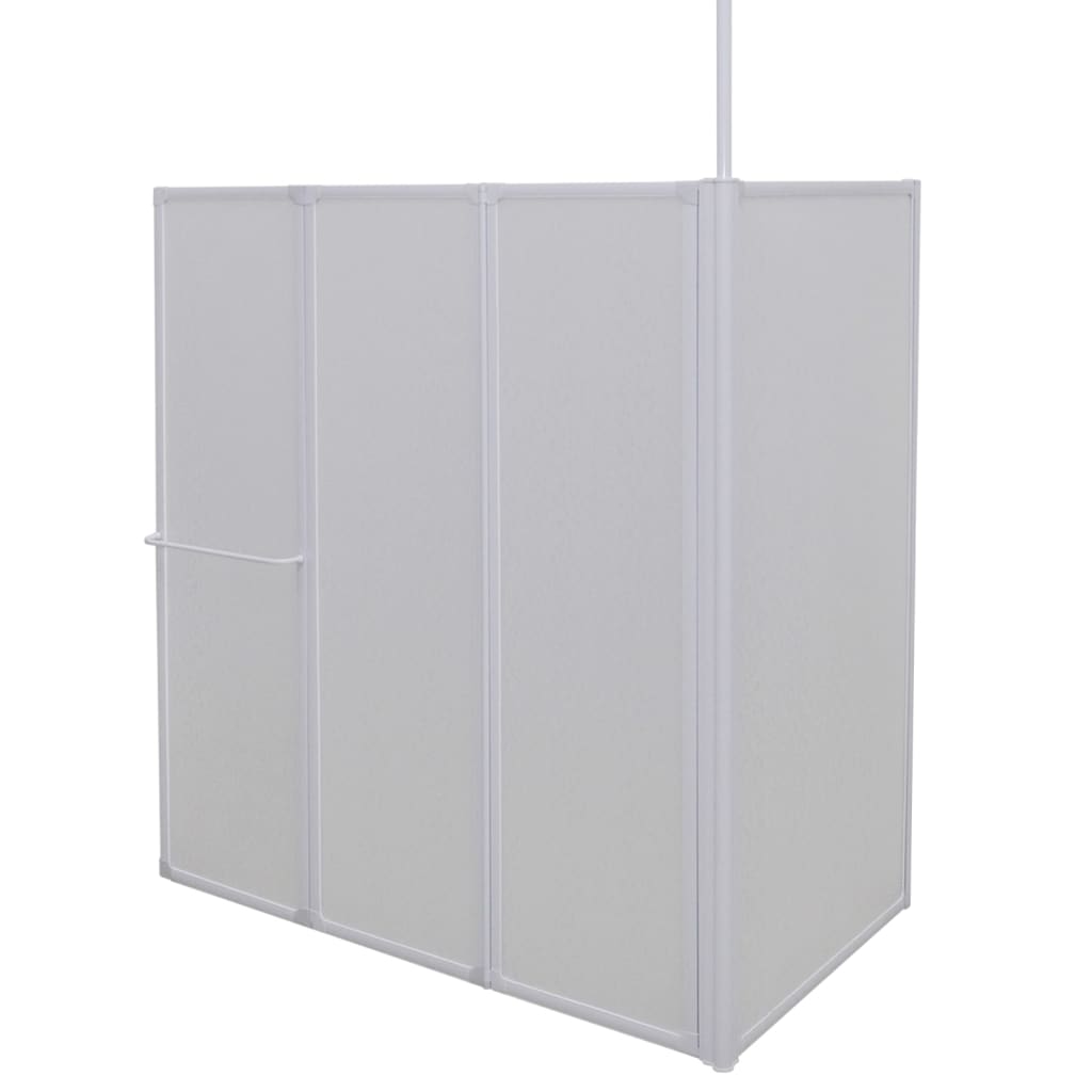 vidaXL Sprchová a vanová zástěna tvar L 70x120x137cm 4 panely skládací