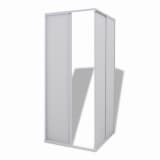 Négyszögletű zuhanykabin alumínium kerettel és PP panelekkel 80x80 cm