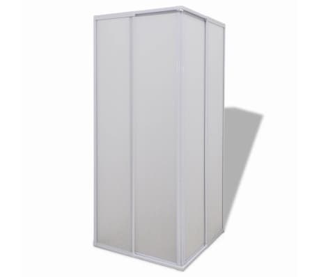 Shower Cabin Enclosure PP Board Aluminium Frame Rectangular 80 x 80 cm