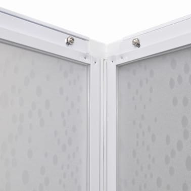 vidaXL Cabina de Ducha Pantalla de PP Marco de Aluminio Rectangular 80 x 80 cm