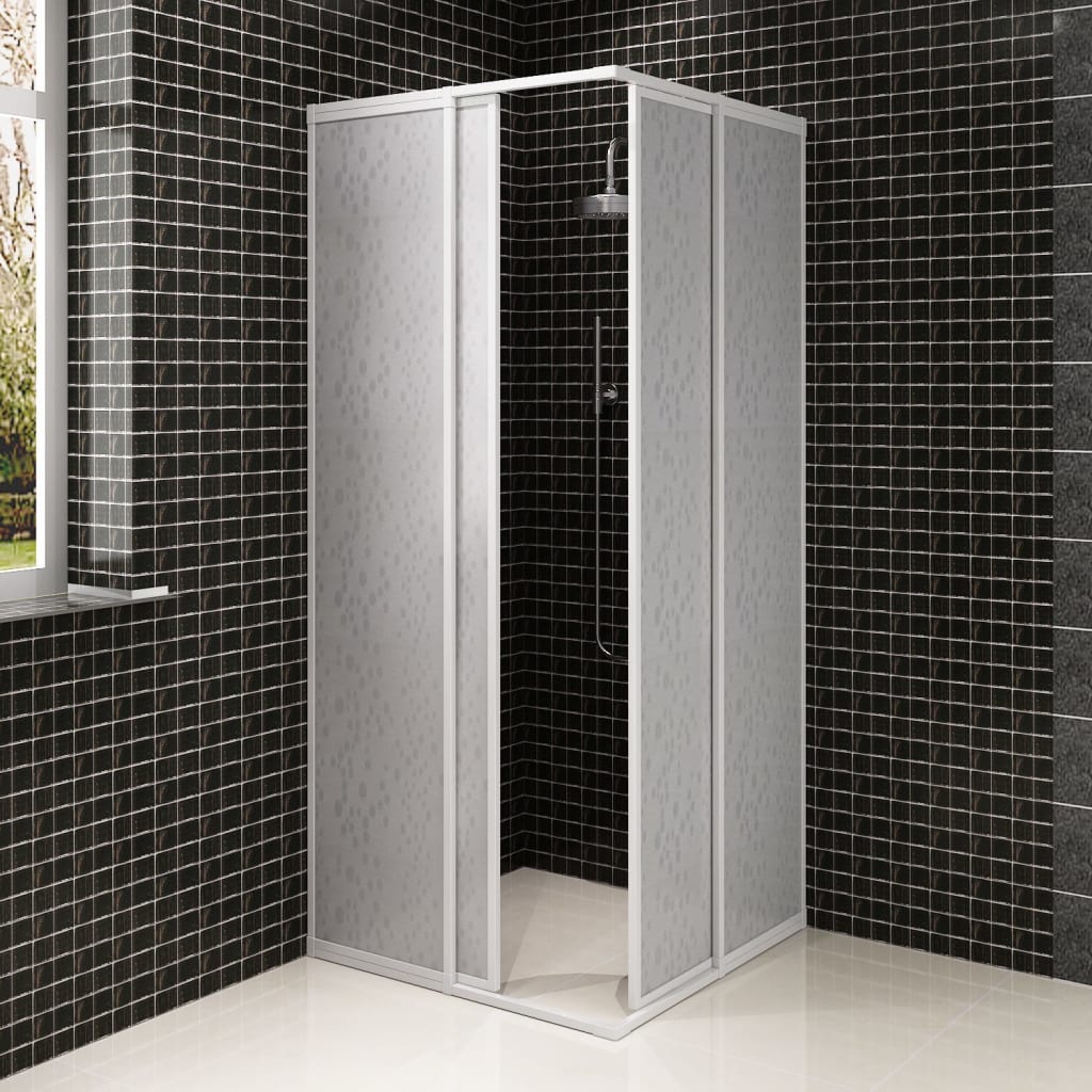 Vidaxl Shower Cabin Enclosure Pp Board Aluminium Frame Rectangular