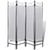 Romdeler hvit 160 x 180 cm 4 paneler